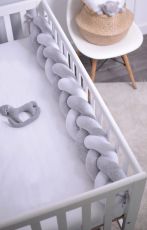 Бампер-коса Baby Veres Light Grey Melange 120*15